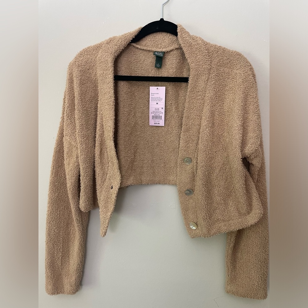 Cropped Terry Sweater
